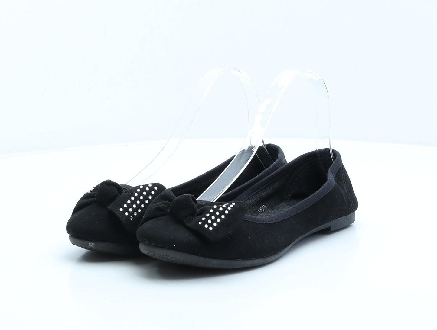 Lilley Womens Black Polyester Ballet Flat UK 5