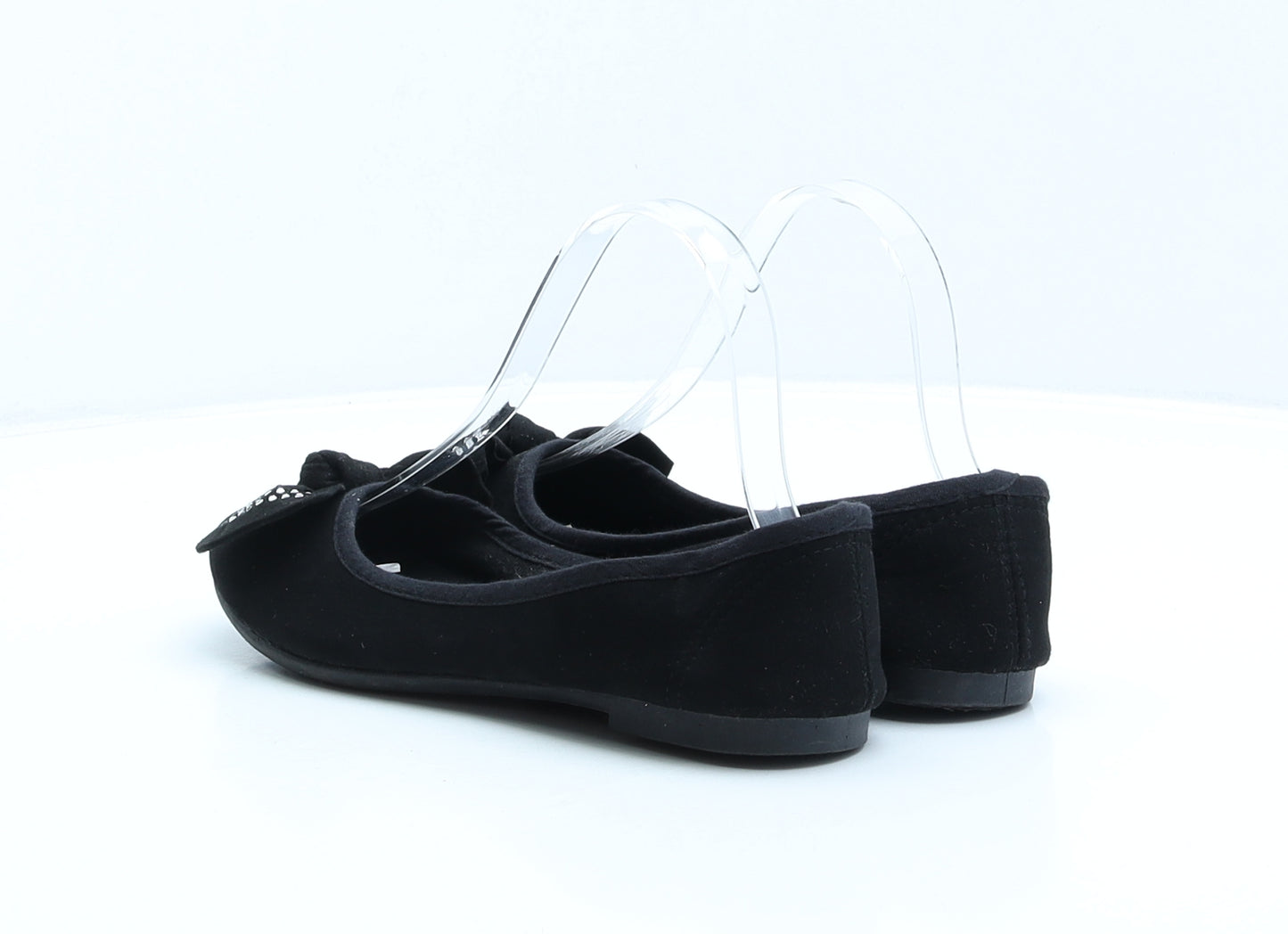 Lilley Womens Black Polyester Ballet Flat UK 5