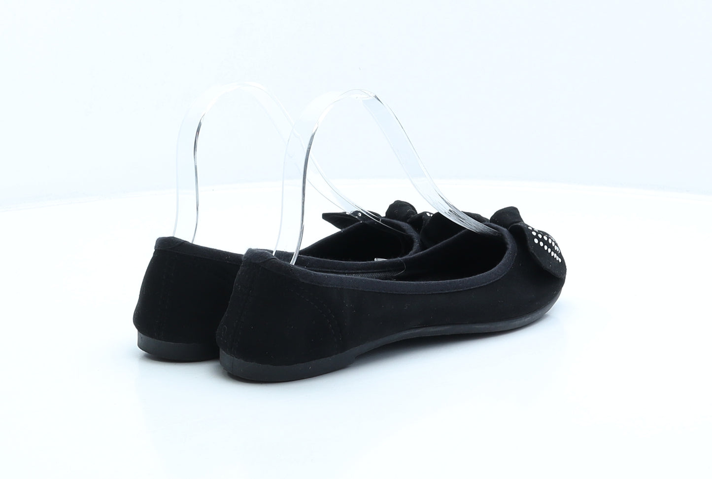 Lilley Womens Black Polyester Ballet Flat UK 5