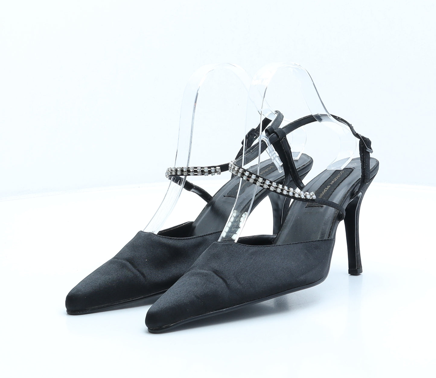Dorothy Perkins Womens Black Polyester Strappy Heel UK 6 39