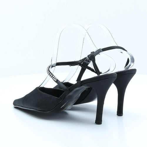 Dorothy Perkins Womens Black Polyester Strappy Heel UK 6 39
