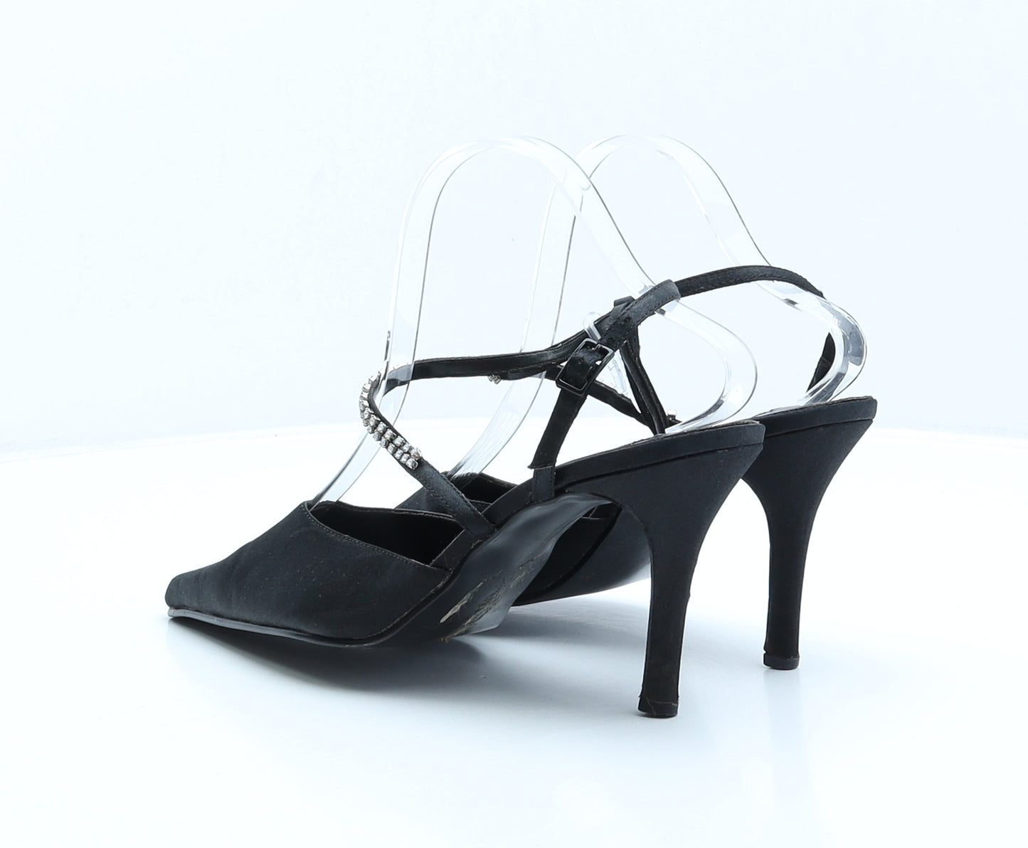Dorothy Perkins Womens Black Polyester Strappy Heel UK 6 39