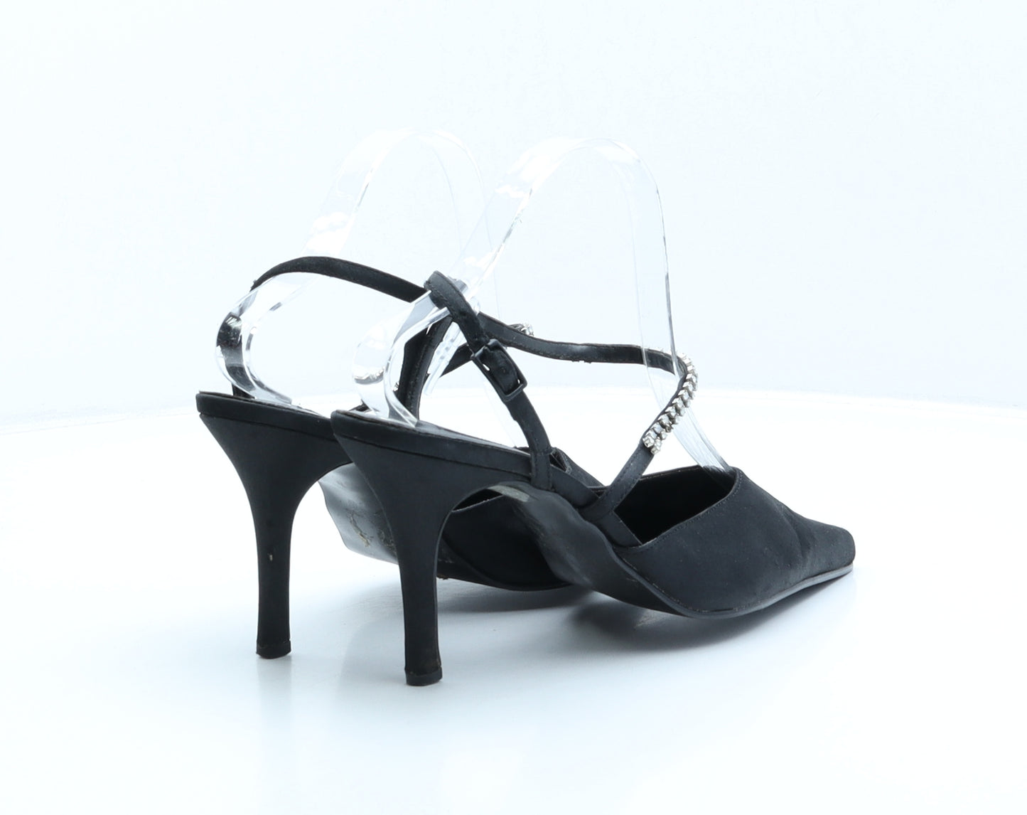 Dorothy Perkins Womens Black Polyester Strappy Heel UK 6 39