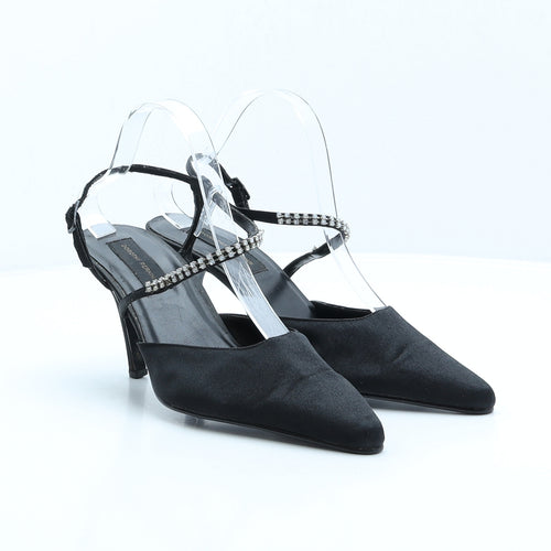 Dorothy Perkins Womens Black Polyester Strappy Heel UK 6 39