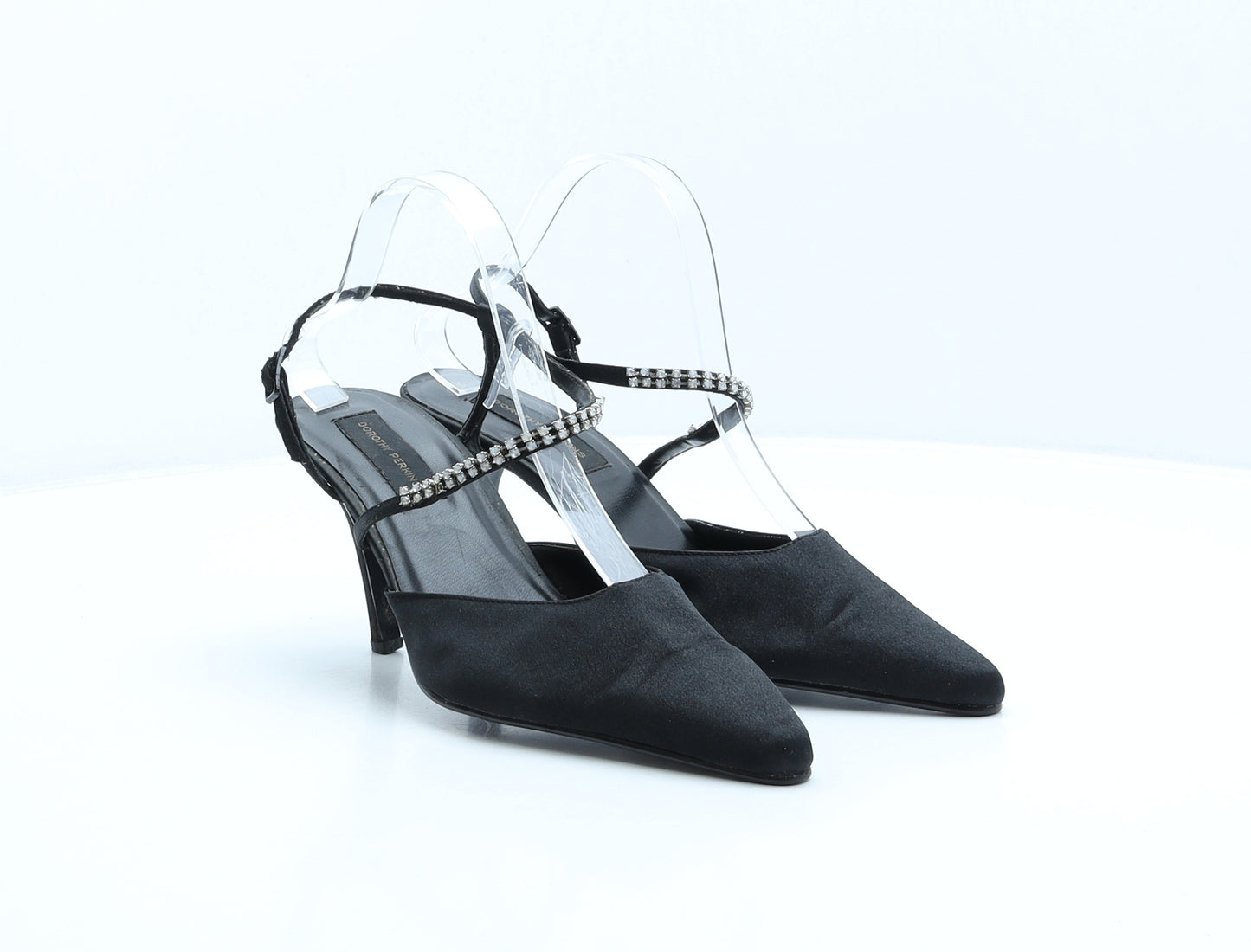 Dorothy Perkins Womens Black Polyester Strappy Heel UK 6 39