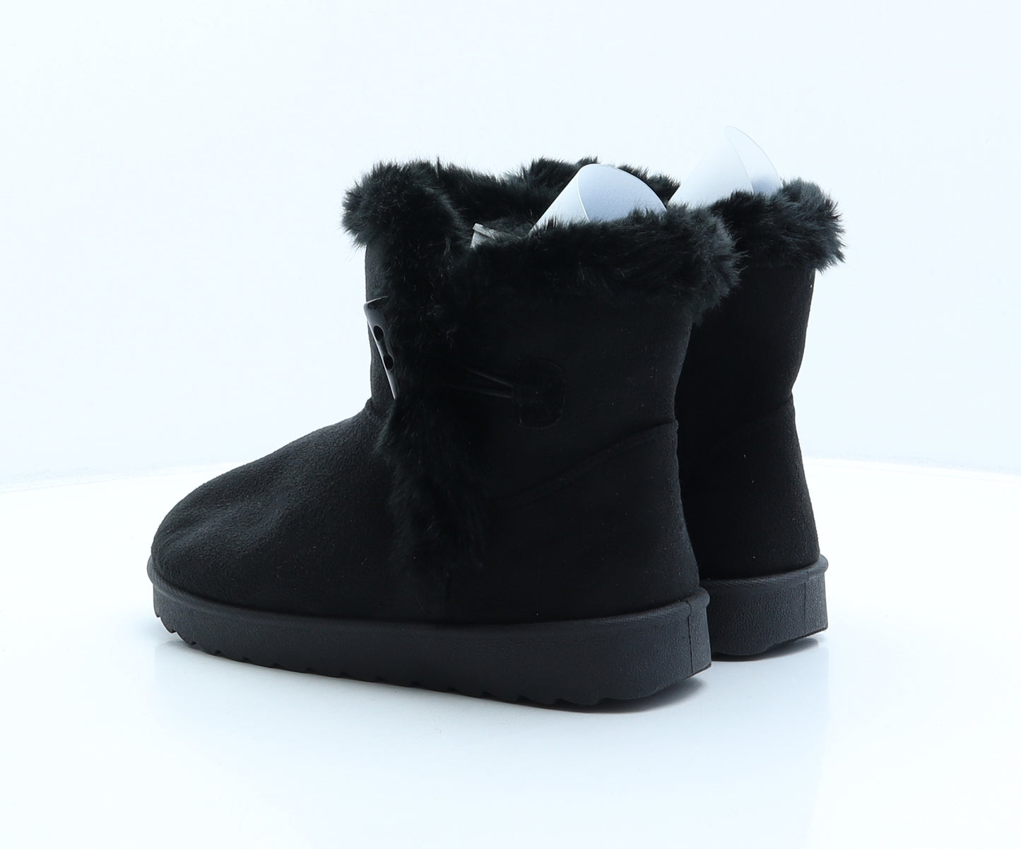 Lilley Womens Black Polyester Shearling Style Boot UK 5