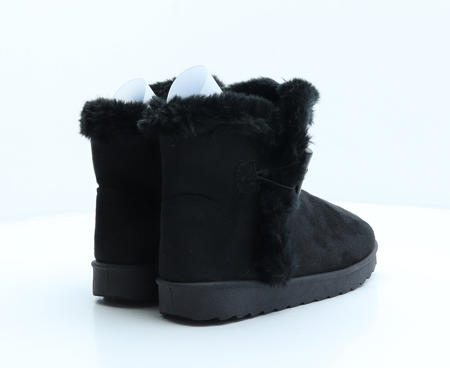 Lilley Womens Black Polyester Shearling Style Boot UK 5