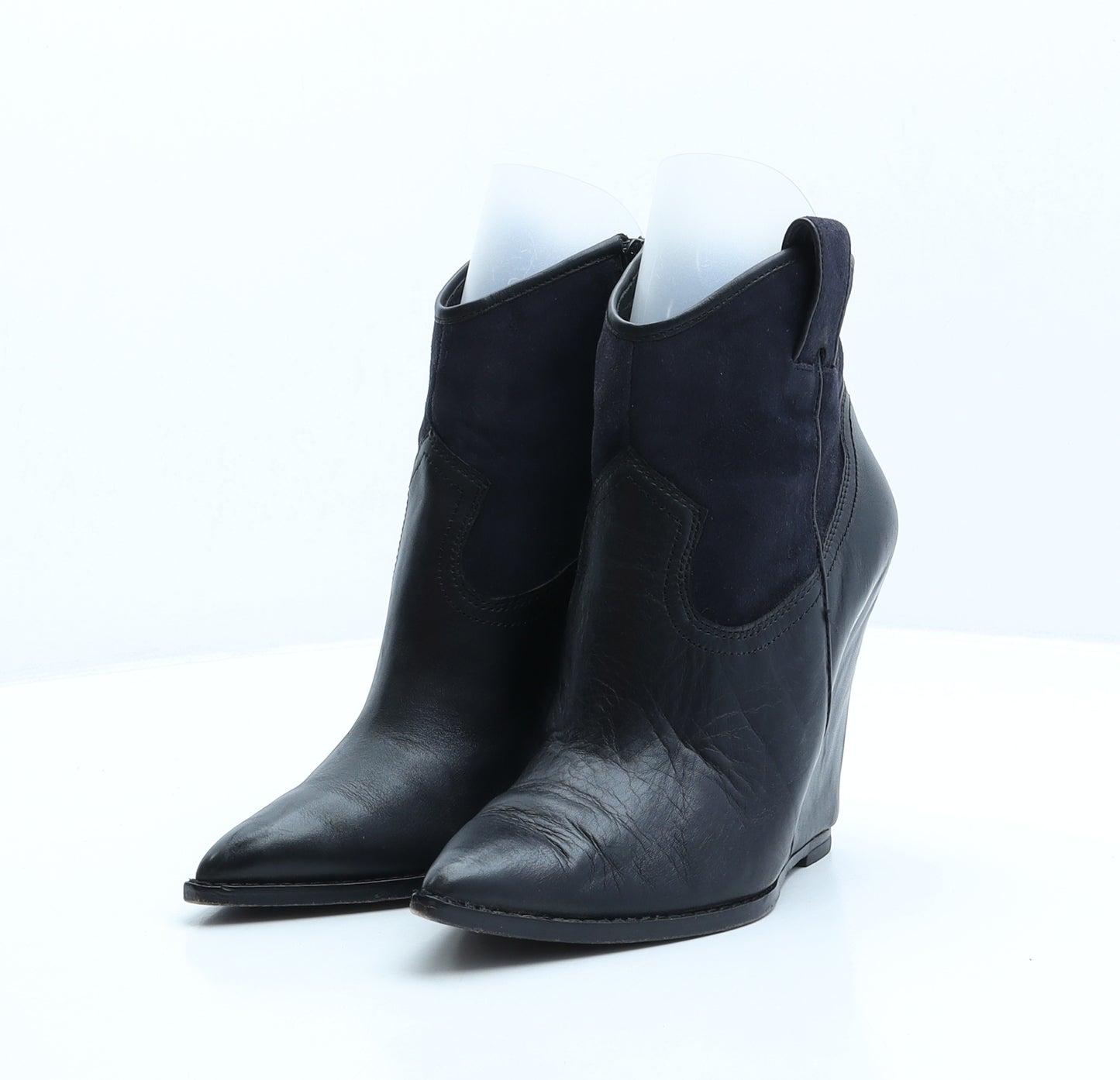 Ash Womens Black Leather Cowboy Boot UK 6.5 40