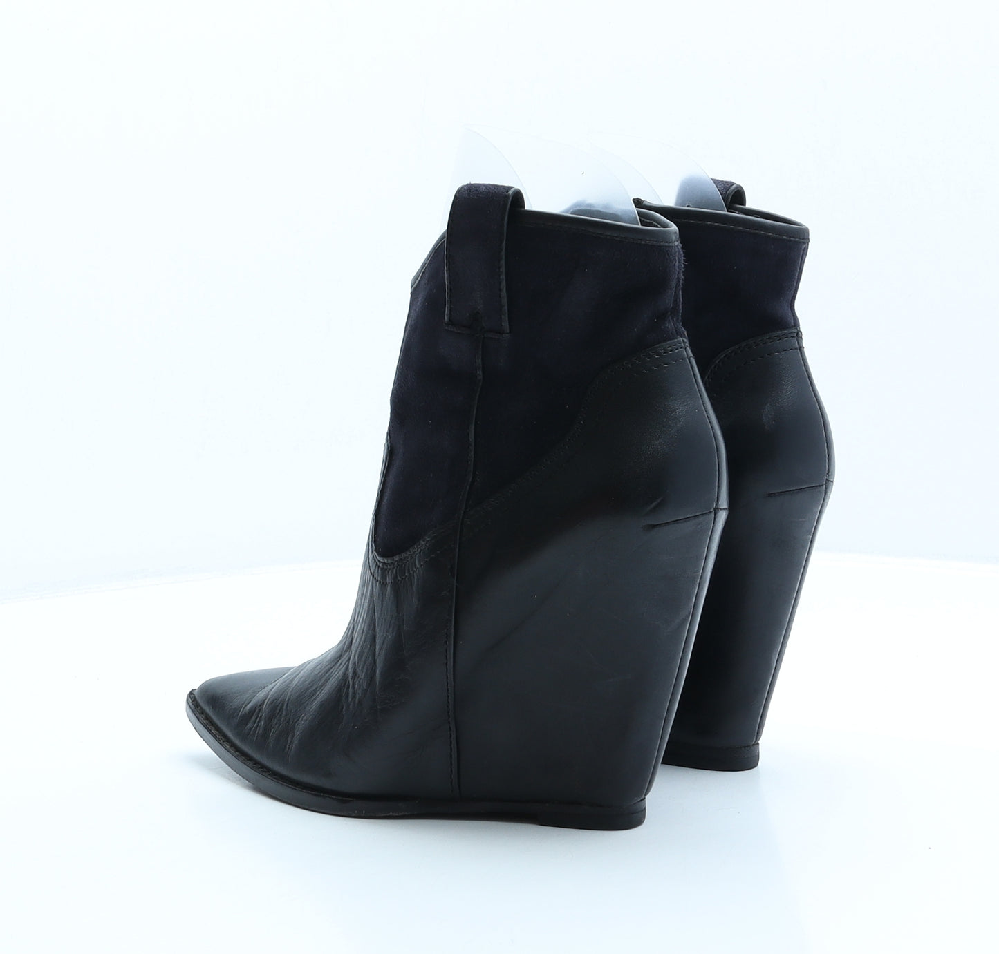 Ash Womens Black Leather Cowboy Boot UK 6.5 40