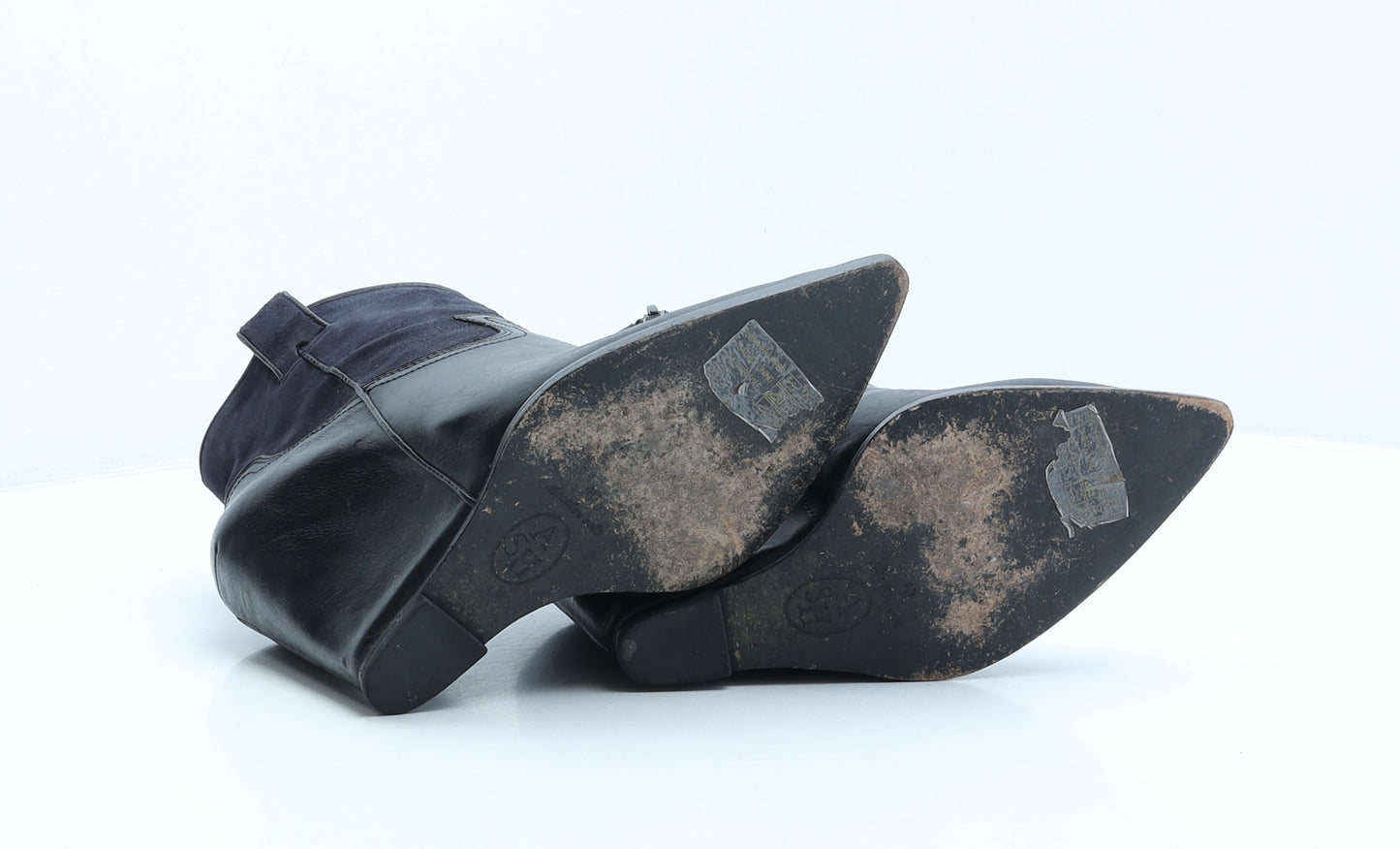 Ash Womens Black Leather Cowboy Boot UK 6.5 40