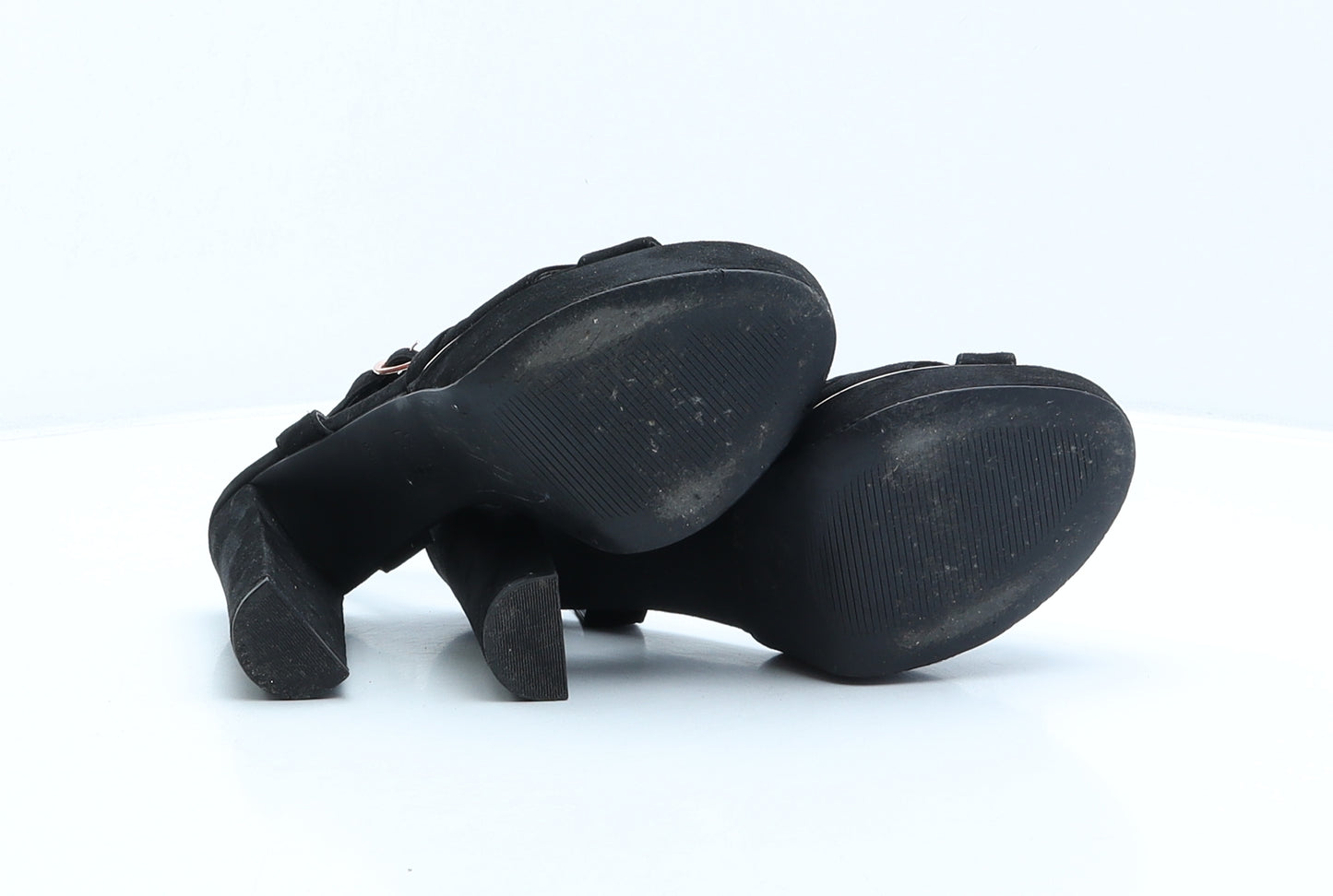 New Look Womens Black Polyester Platform Heel UK 4 37