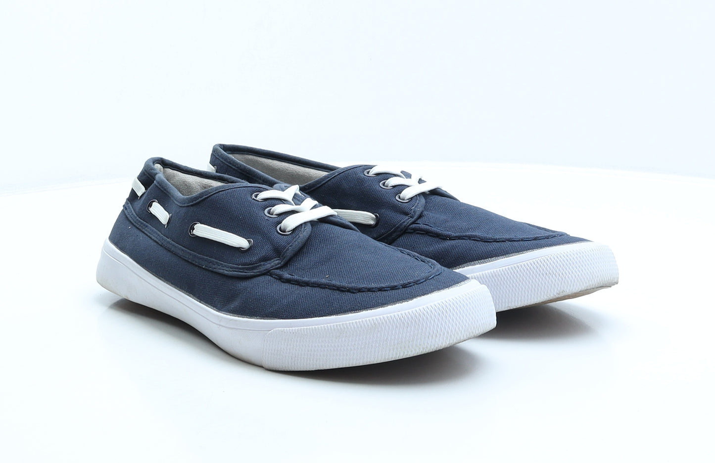 Burton Mens Blue Polyester Boat Shoe Casual UK 9 43