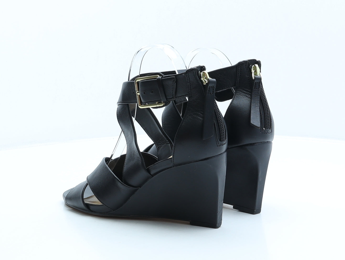 Clarks Womens Black Leather Strappy Heel UK 5.5 39
