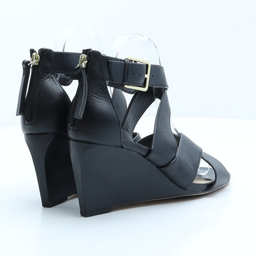Clarks Womens Black Leather Strappy Heel UK 5.5 39