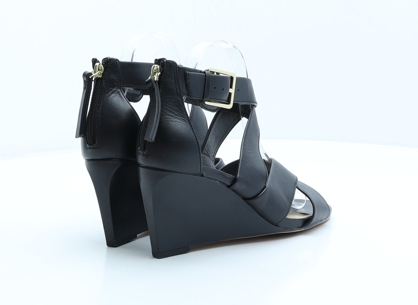 Clarks Womens Black Leather Strappy Heel UK 5.5 39