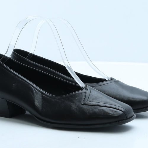 Van Dal Womens Black Leather Court Heel UK 5