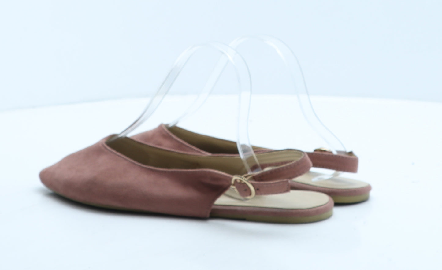 Papaya Womens Pink Suede Slingback Flat UK 6 39