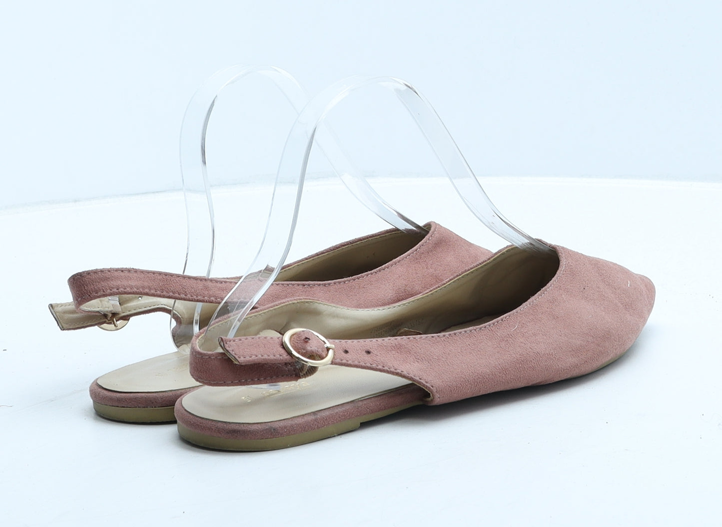 Papaya Womens Pink Suede Slingback Flat UK 6 39