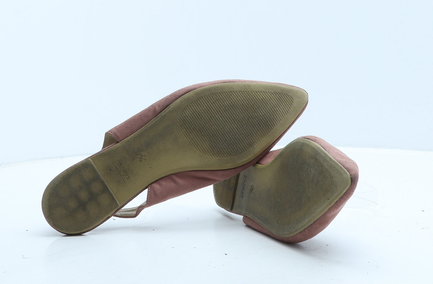 Papaya Womens Pink Suede Slingback Flat UK 6 39