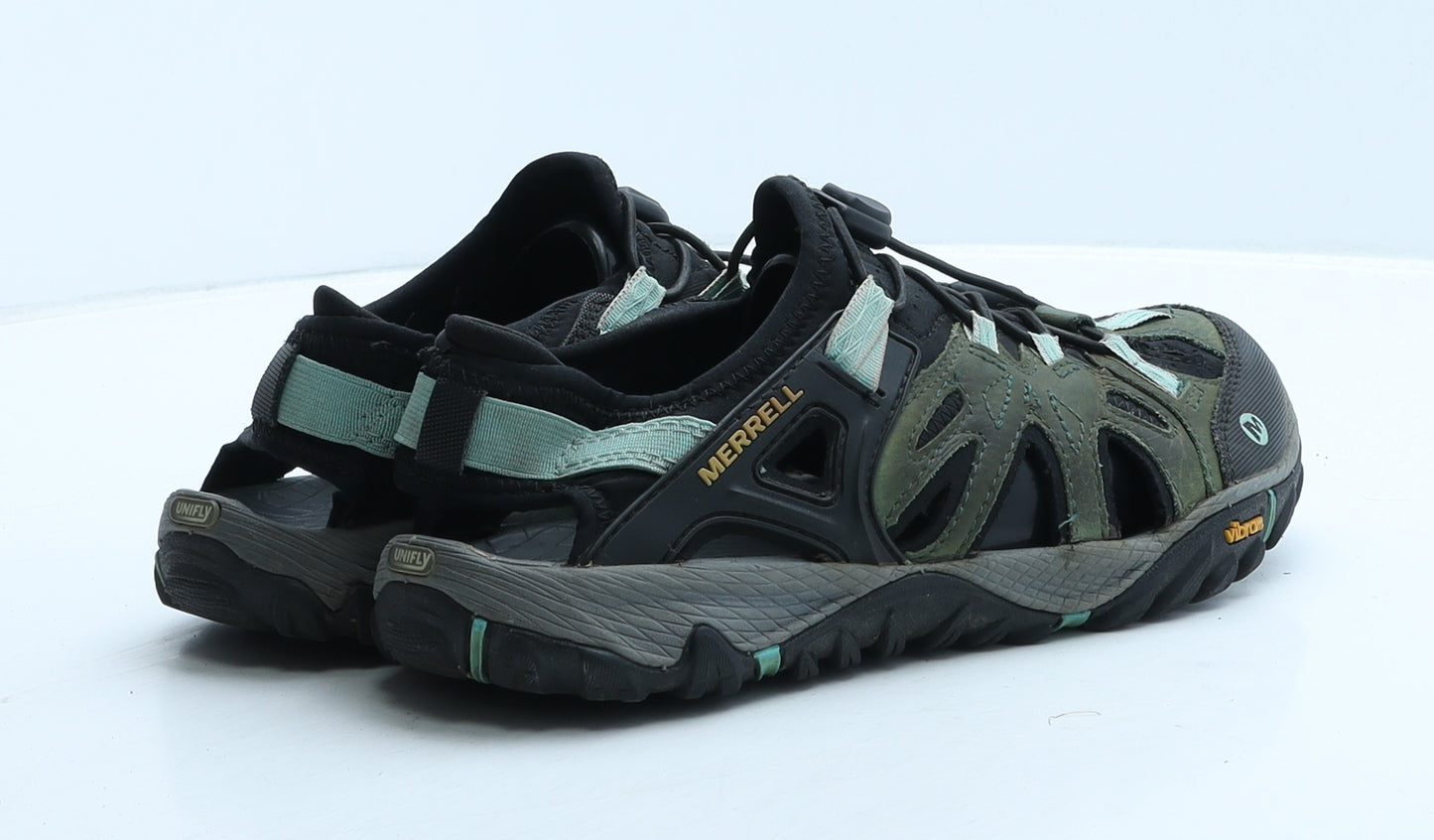 Merrell Womens Green Leather Slingback Sandal UK 5.5 38.5