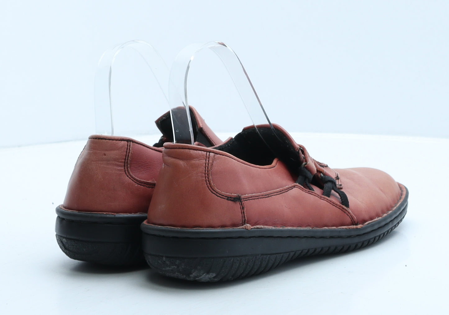 Loretta Womens Red Leather Loafer Casual UK 5 38