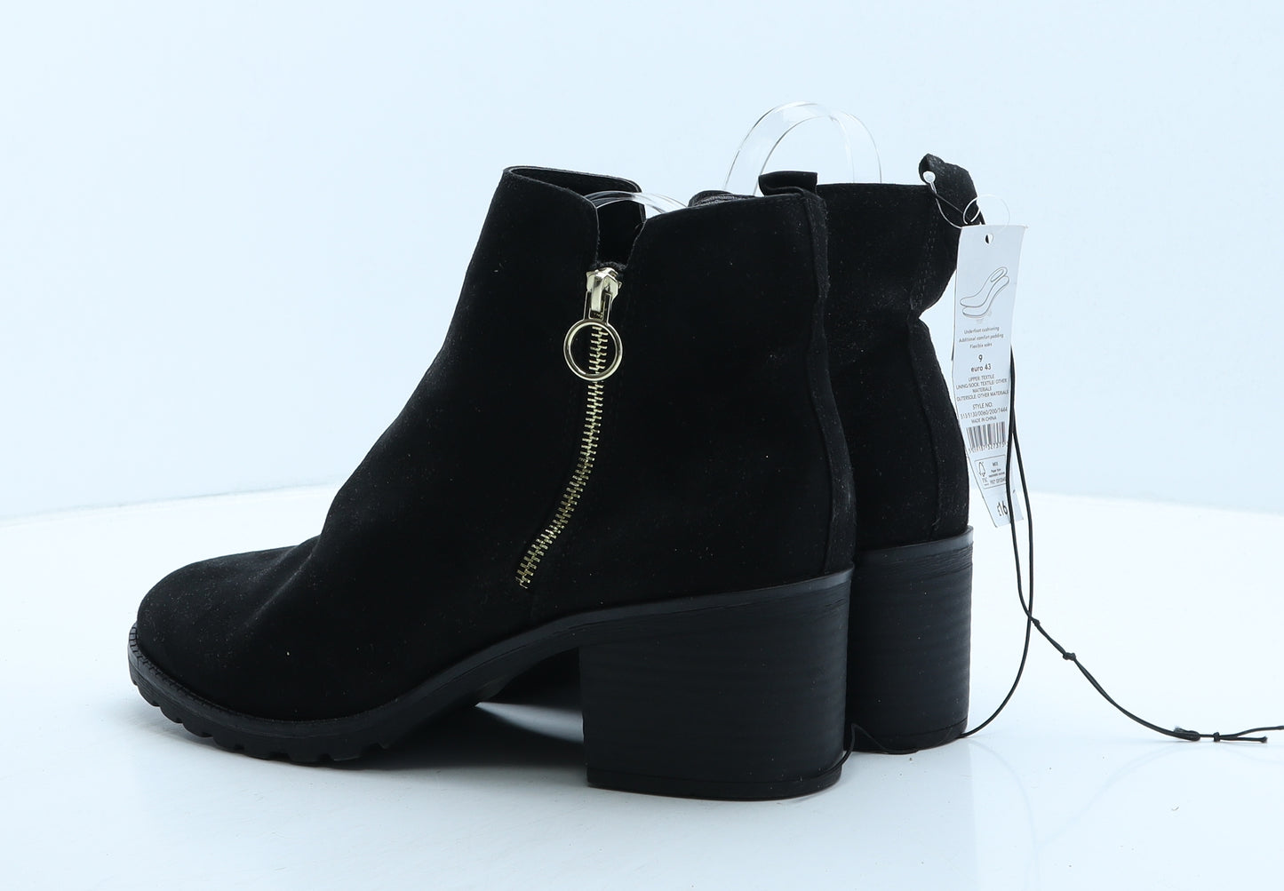 George Womens Black Suede Bootie Boot UK 9