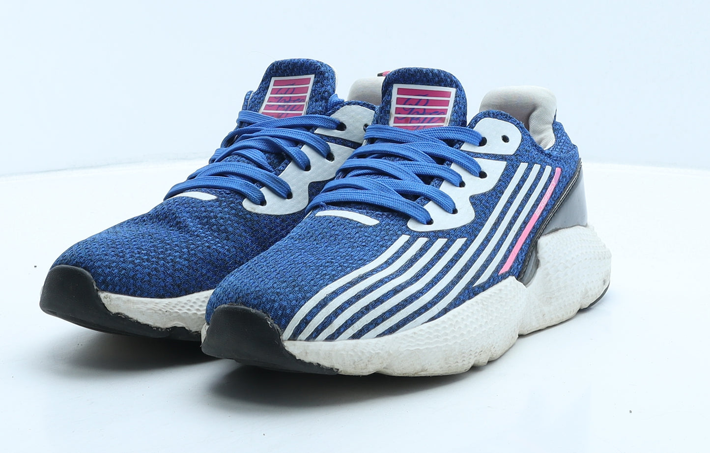 Beck & Hersey Womens Blue Geometric Fabric Trainer UK 5 38