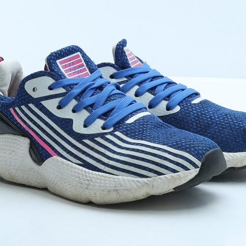 Beck & Hersey Womens Blue Geometric Fabric Trainer UK 5 38