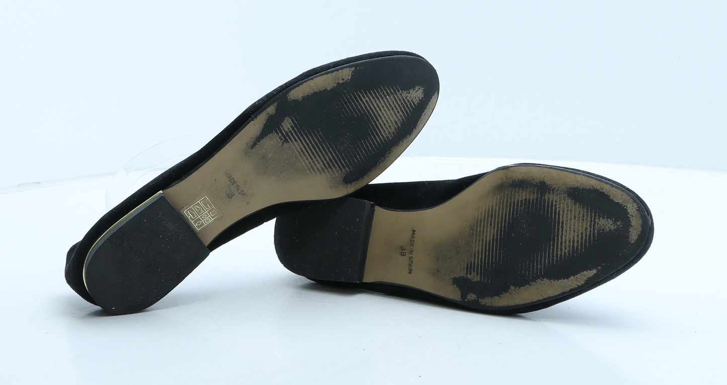 OFFICE Womens Black Suede Loafer Casual UK 5 38