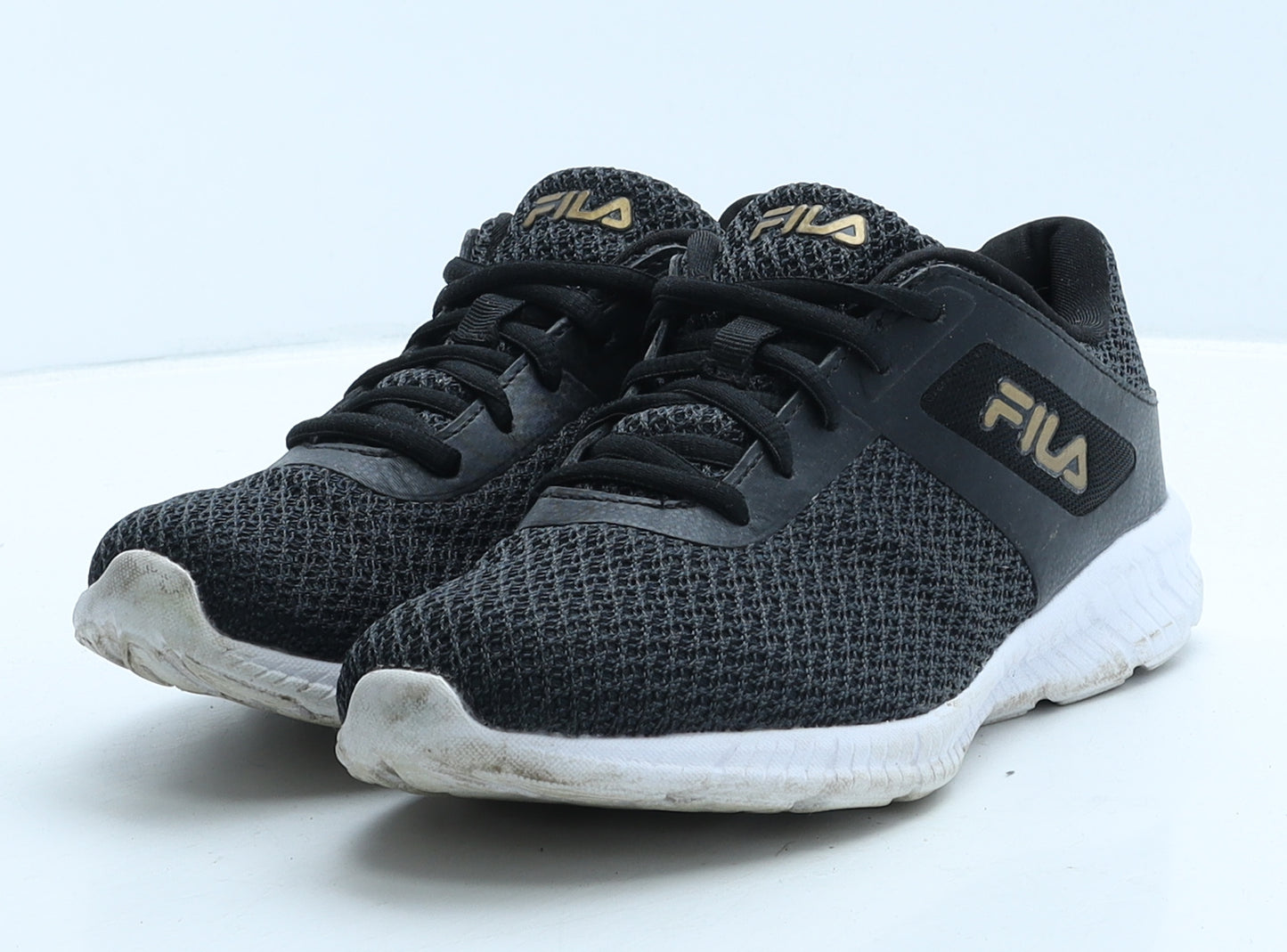 FILA Womens Black Fabric Trainer UK 5 38.5