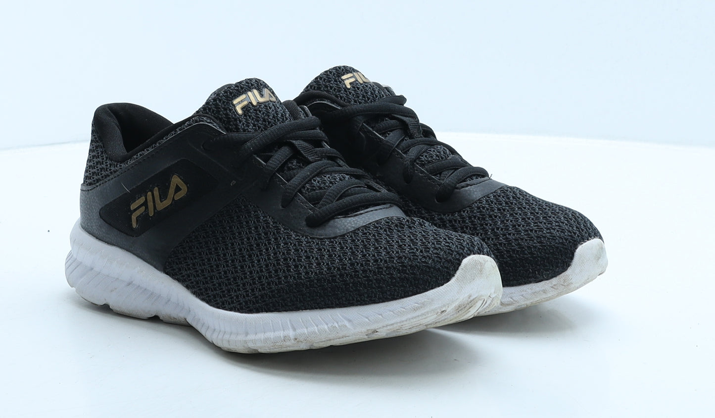 FILA Womens Black Fabric Trainer UK 5 38.5