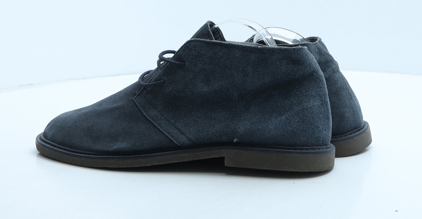 Avenue Mens Blue Suede Desert Boot UK 11