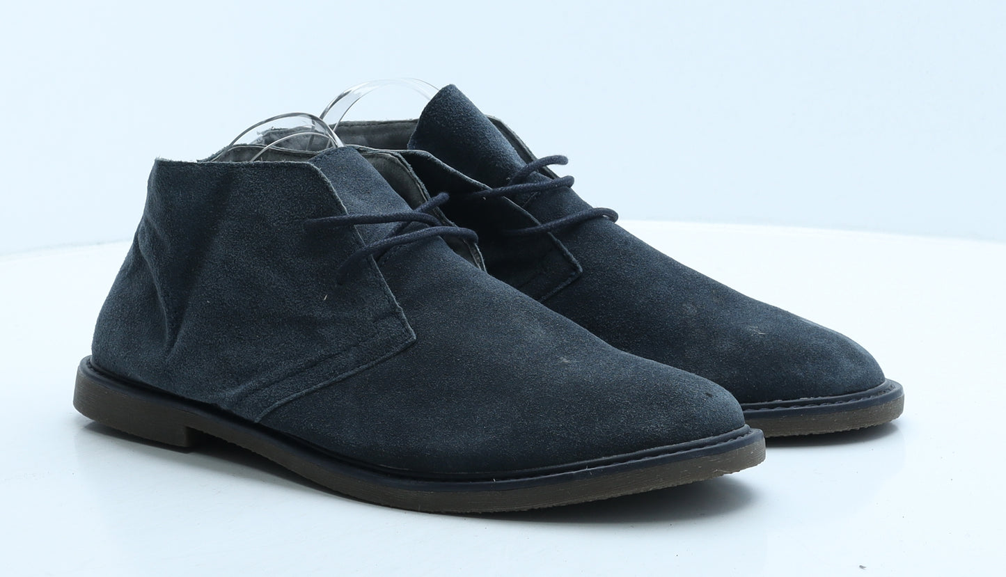 Avenue Mens Blue Suede Desert Boot UK 11