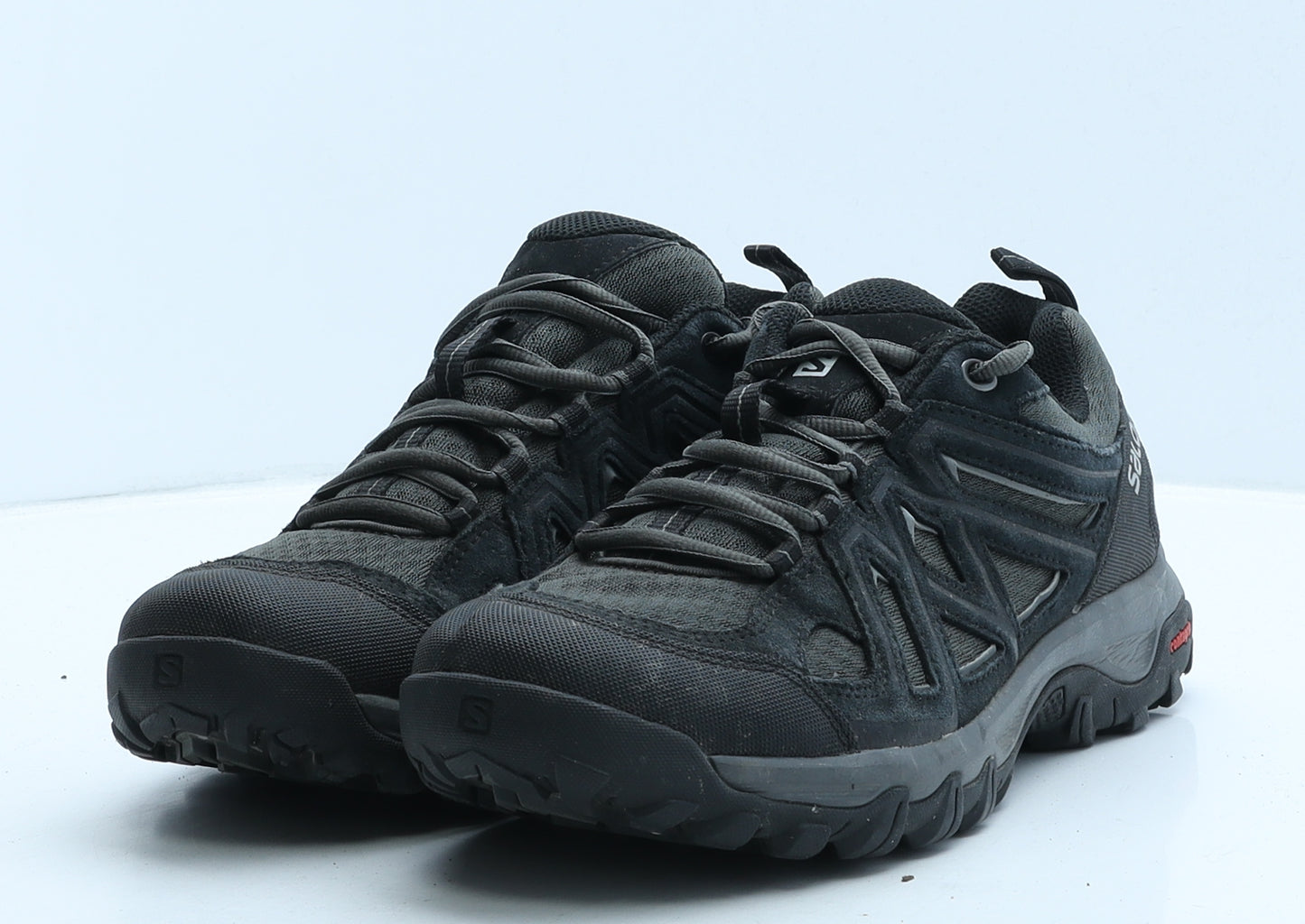 Salomon Mens Black Geometric Suede Trainer UK 8 42