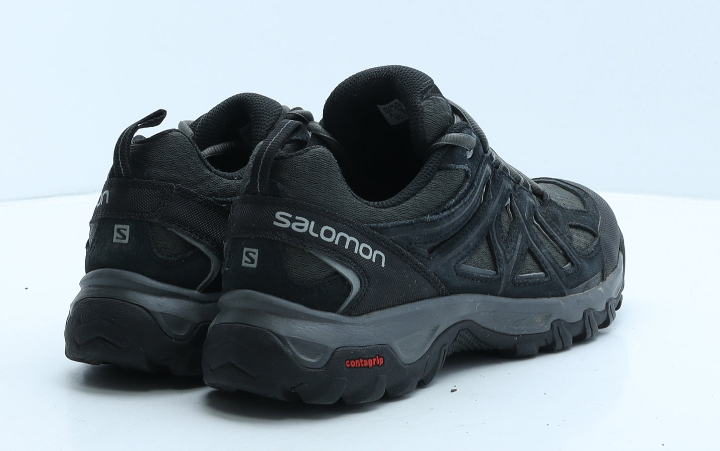 Salomon Mens Black Geometric Suede Trainer UK 8 42