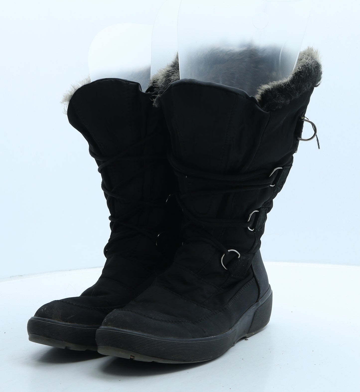 A. Womens Black Synthetic Snow Boot Boot UK 7 40