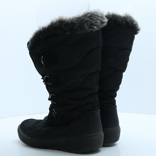 A. Womens Black Synthetic Snow Boot Boot UK 7 40