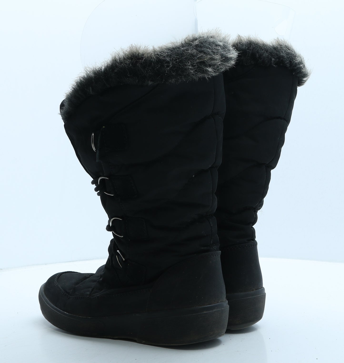 A. Womens Black Synthetic Snow Boot Boot UK 7 40