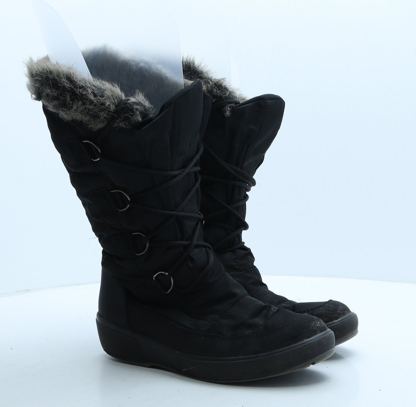 A. Womens Black Synthetic Snow Boot Boot UK 7 40