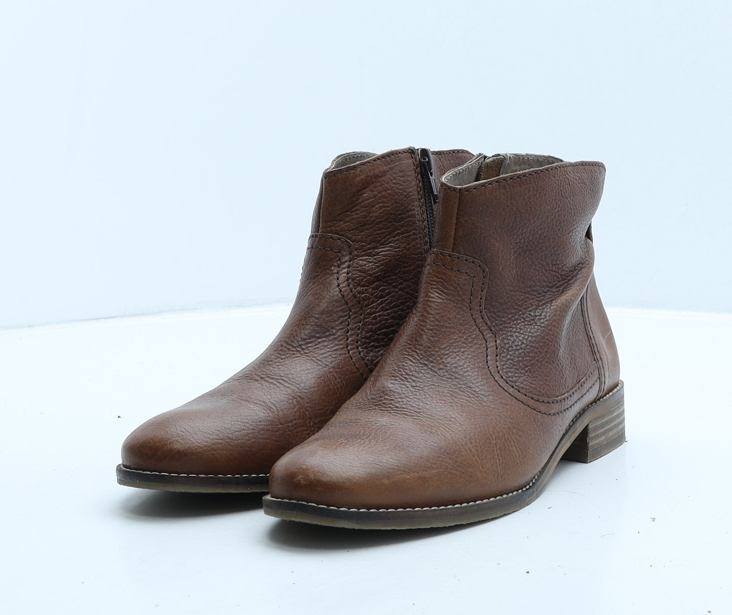 Fat Face Womens Brown Leather Bootie Boot UK 4 37