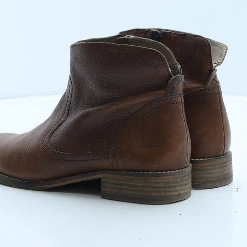 Fat Face Womens Brown Leather Bootie Boot UK 4 37