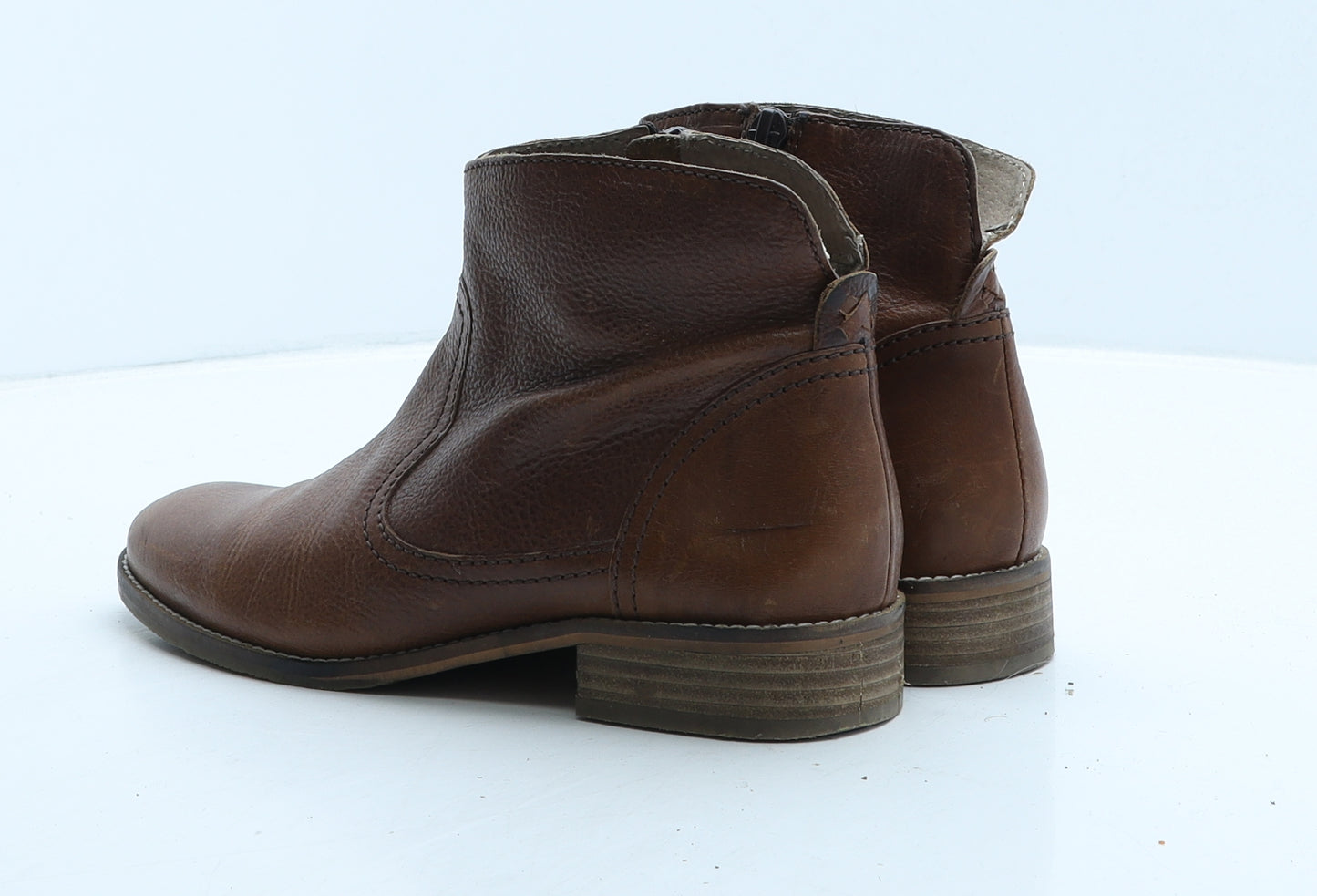 Fat Face Womens Brown Leather Bootie Boot UK 4 37