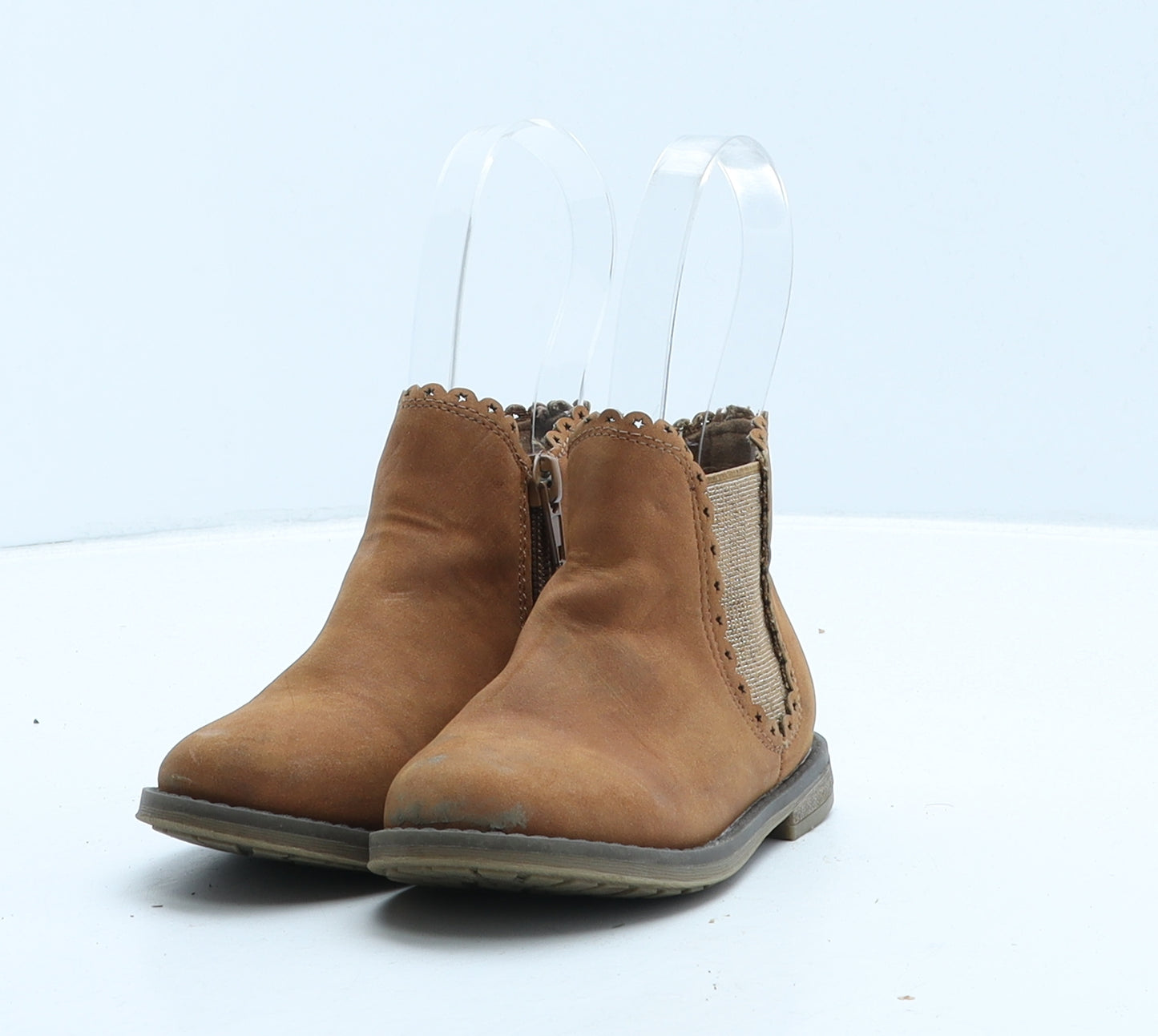 F&F Girls Brown Leather Chelsea Boot UK 6 23
