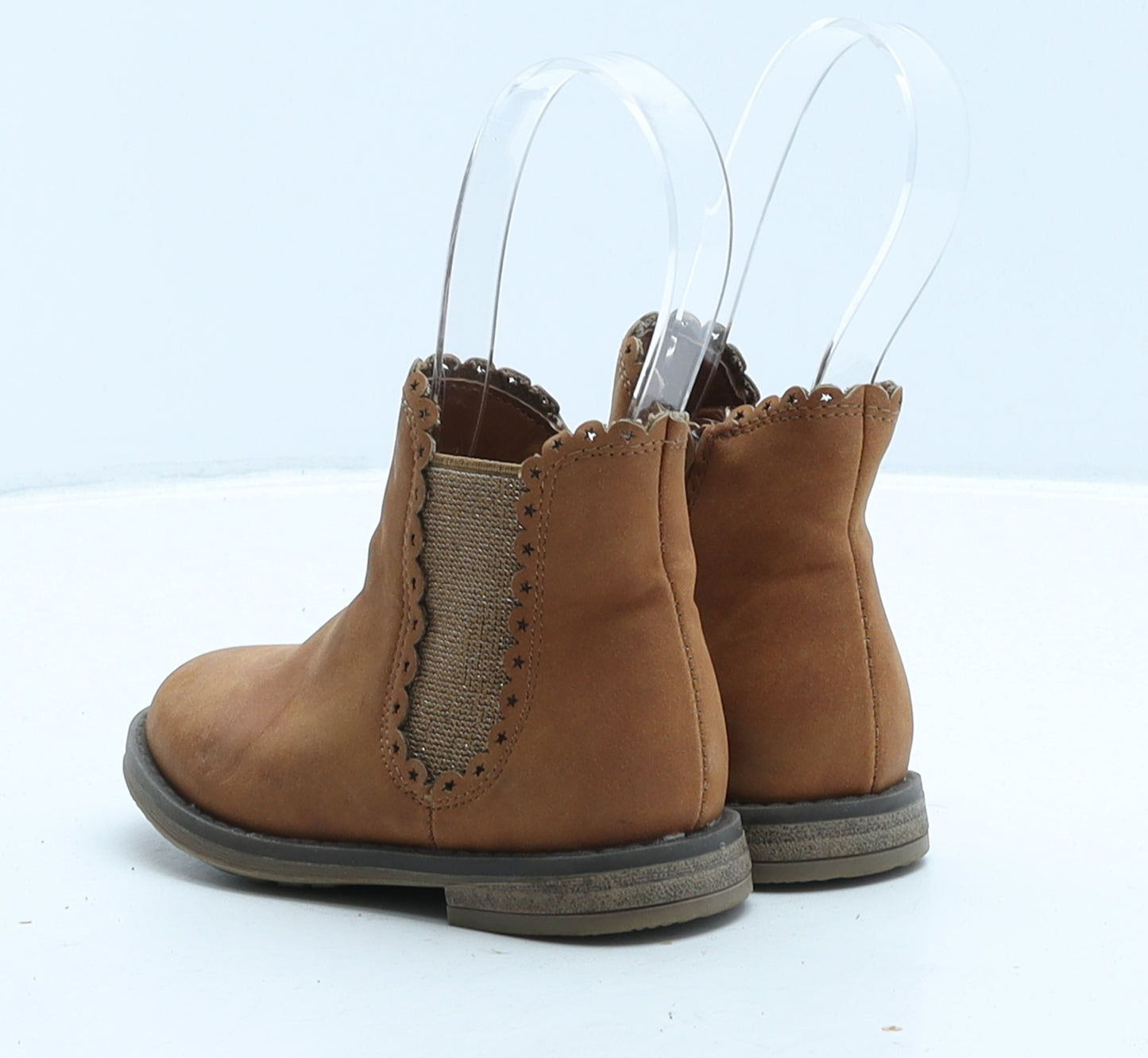F&F Girls Brown Leather Chelsea Boot UK 6 23
