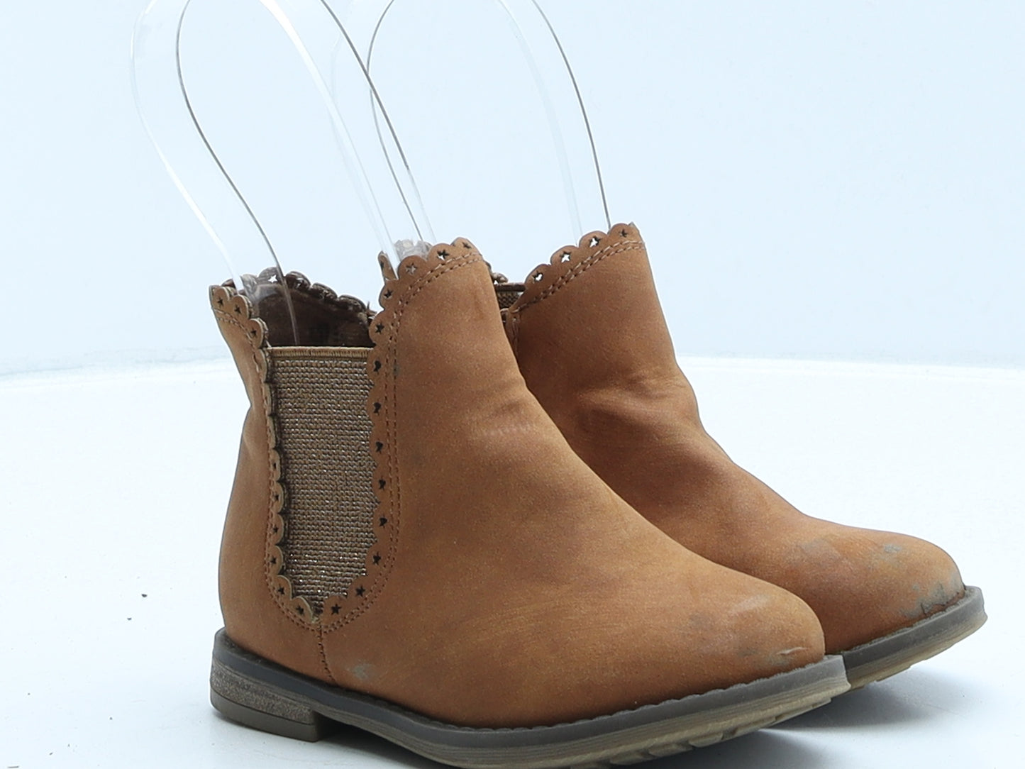 F&F Girls Brown Leather Chelsea Boot UK 6 23