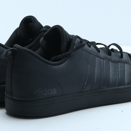 adidas Mens Black Striped Leather Trainer UK 9.5 44