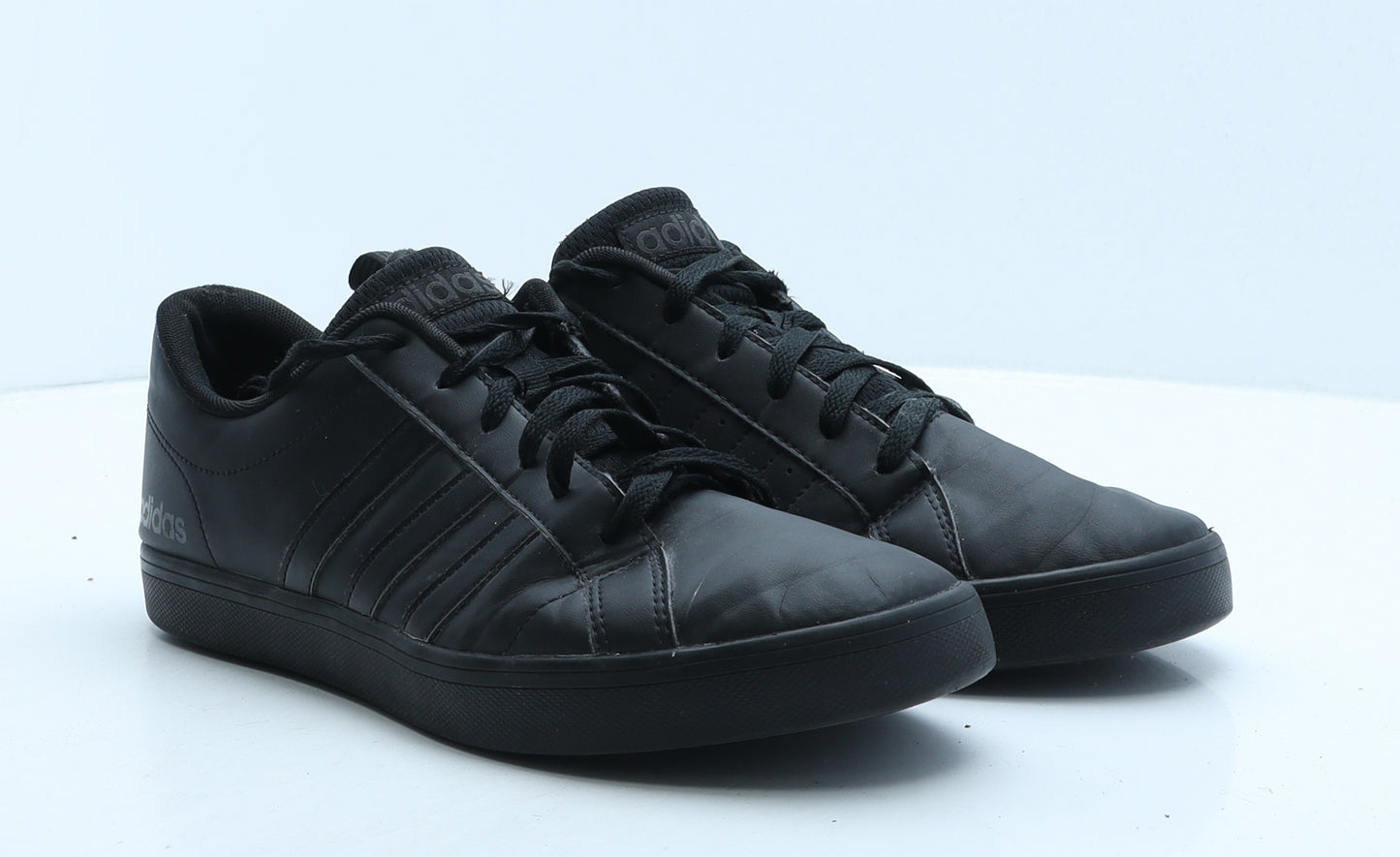 adidas Mens Black Striped Leather Trainer UK 9.5 44