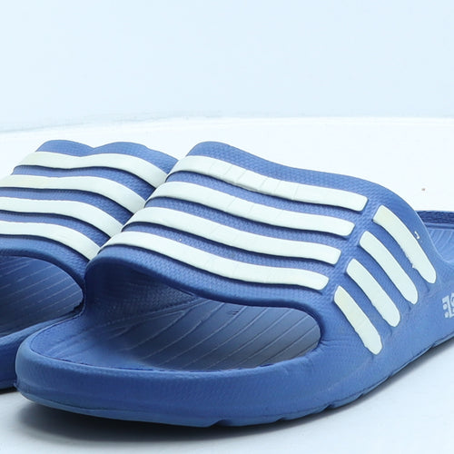 Sunway Mens Blue Striped Rubber Slider Casual UK 7 41
