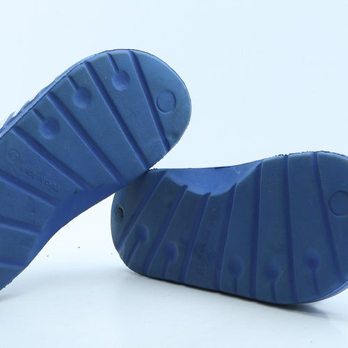 Sunway Mens Blue Striped Rubber Slider Casual UK 7 41