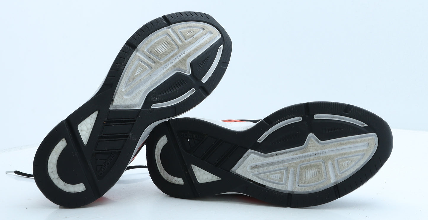 adidas Mens Black Striped Fabric Trainer UK 8 42